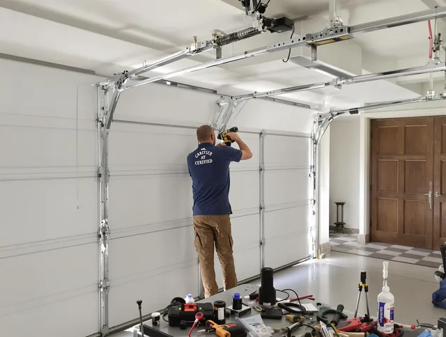 Murrieta Garage Door Repair certified technician performing precision garage door repair in Murrieta
