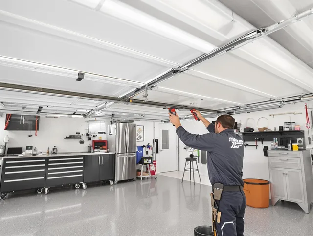 Overhead garage door repair service by Murrieta Garage Door Repair in Murrieta