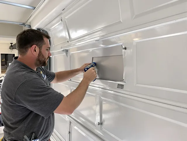 Garage door panel repair by Murrieta Garage Door Repair in Murrieta