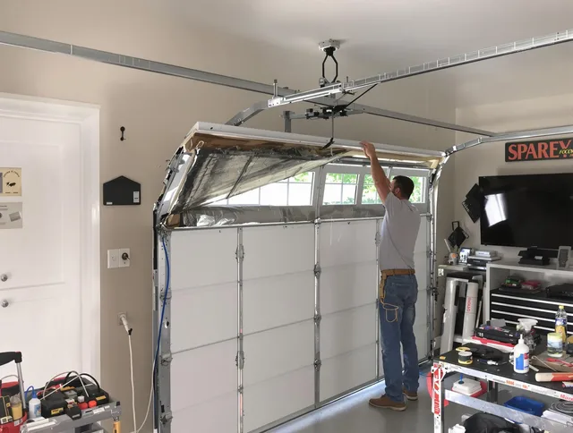 Garage door section replacement by Murrieta Garage Door Repair in Murrieta